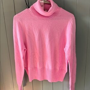 J.Crew Cashmere Pink Turtleneck Sweater